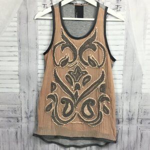 Dolan for Anthropologie Embroidered Tank Top Sz XS
